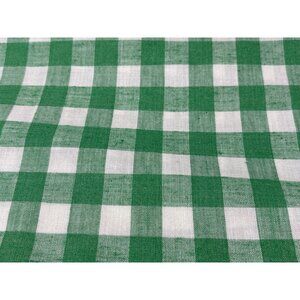 Green & White Gingham Fabric 1/2 yard x 36" Cotton For Sewing & Crafts